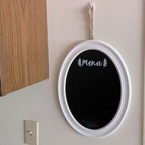 Black and White Chalkboard Menu Sign